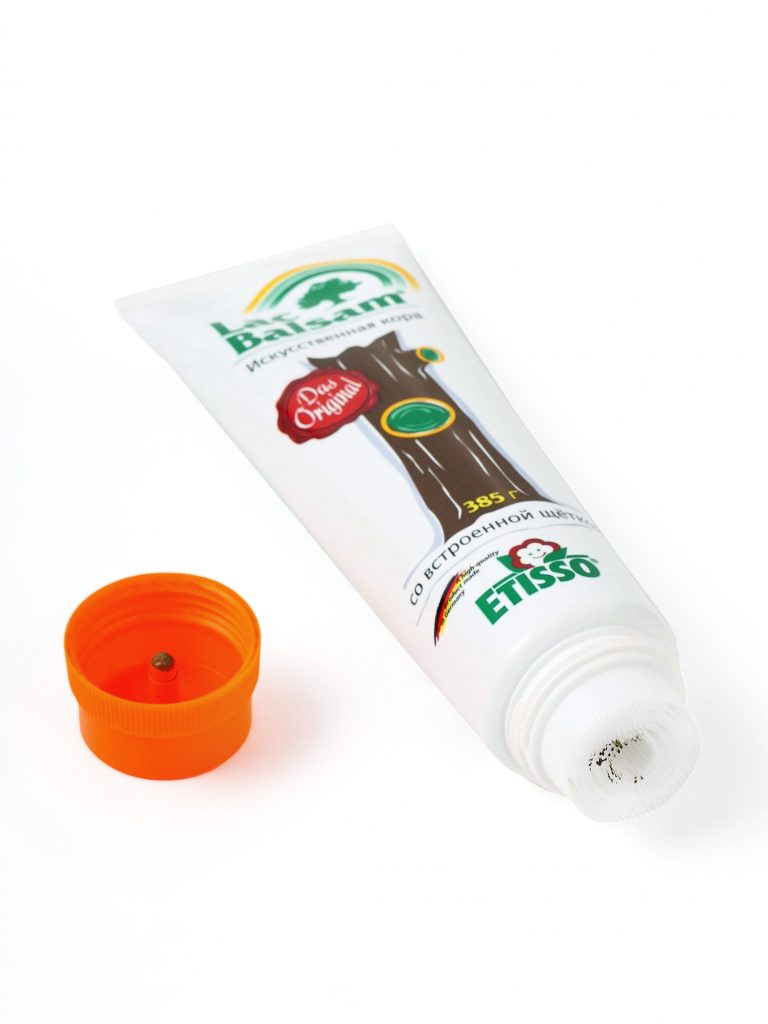 Уникальное средство для заживления и стерилизации ран деревьев, а также средство для прививания, тюбик со щёткой для нанесения LacBalsam 385г